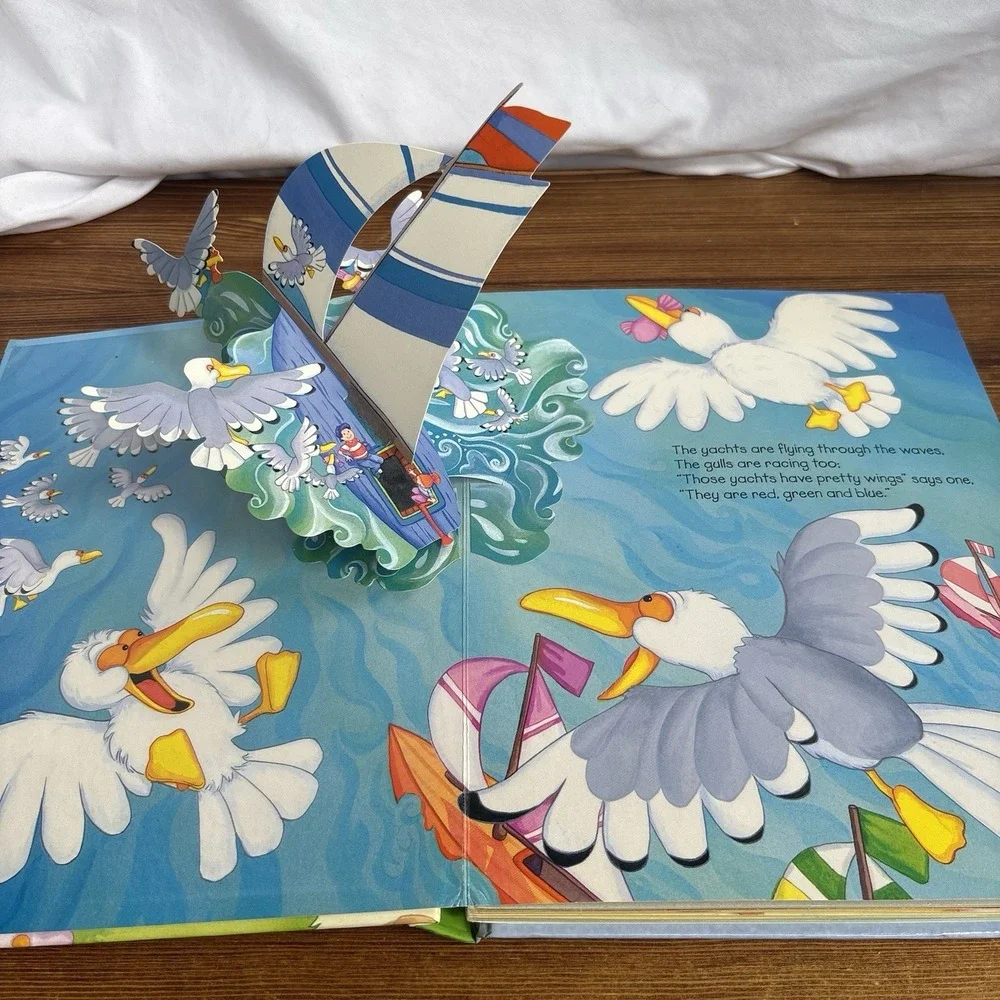 Trains Boats and Planes Pop Up Book 2003 Hardcover Complete Working Pop Ups